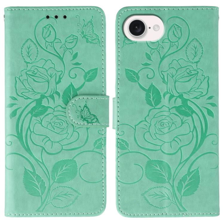 Green rose butterfly iPhone 17e 16e case