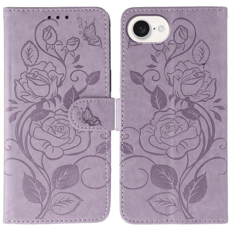 Purple rose butterfly iPhone 17e 16e case
