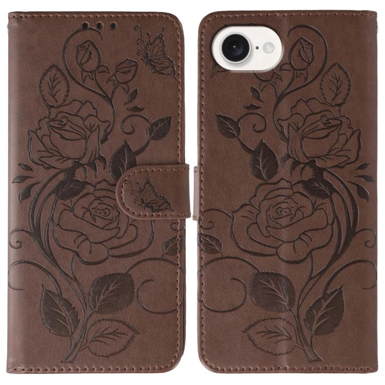 Brown rose butterfly iPhone 17e 16e case