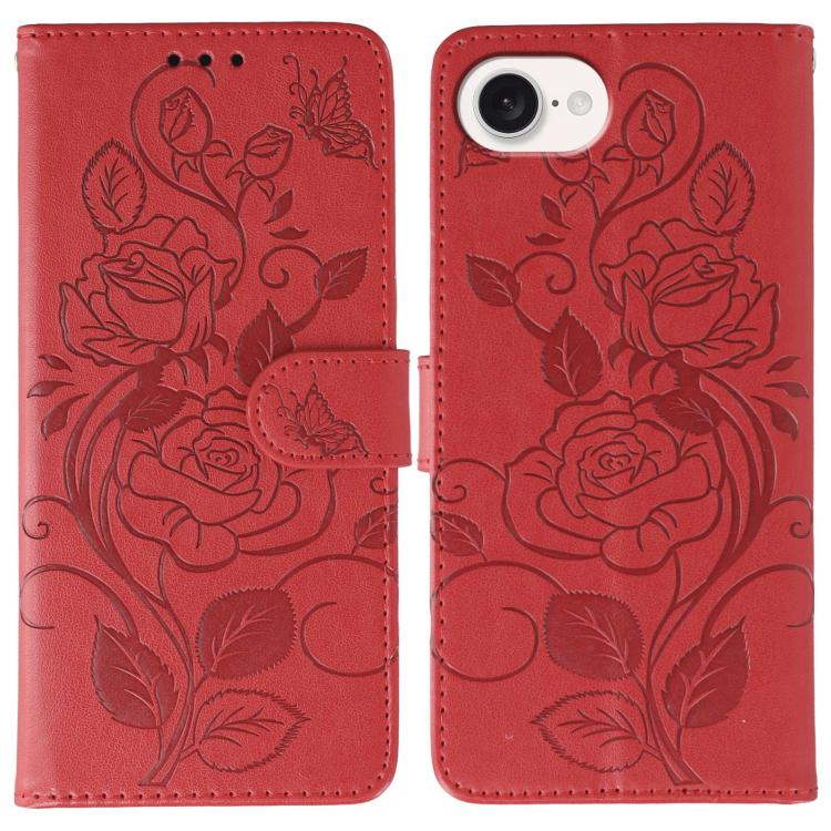 Red rose butterfly iPhone 17e 16e case