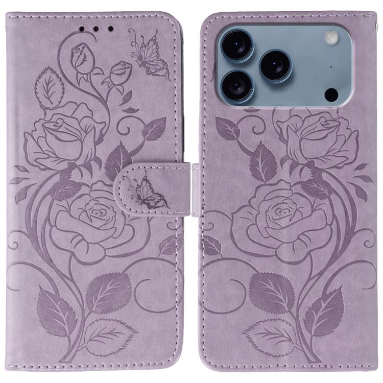 Purple rose butterfly iPhone 17 Pro Max case