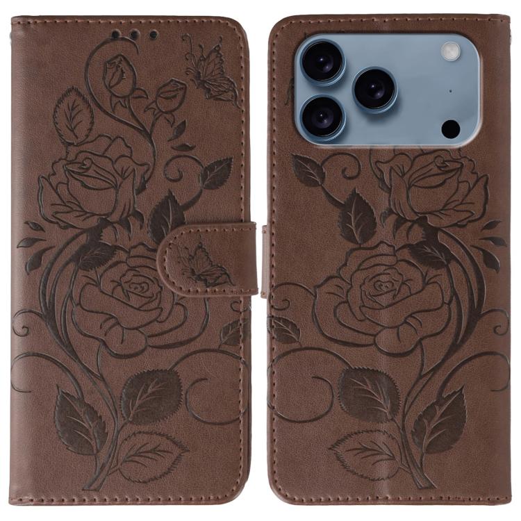 Brown rose butterfly iPhone 17 Pro Max case