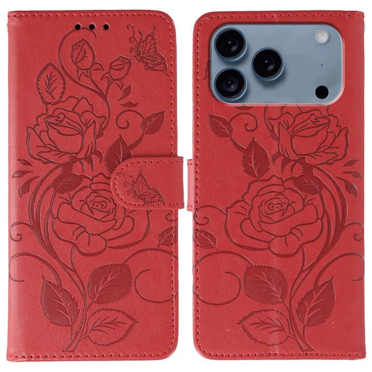 Red rose butterfly iPhone 17 Pro Max case