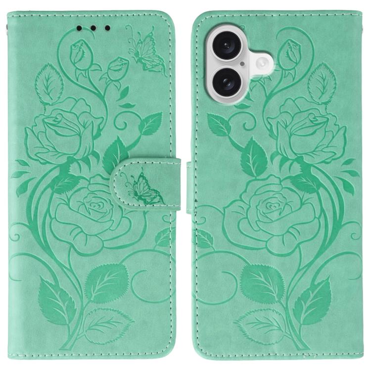 Green rose butterfly iPhone 17 case