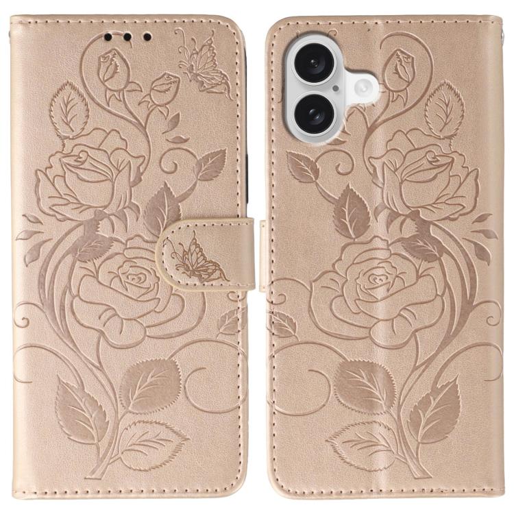 Rose Gold rose butterfly iPhone 17 case