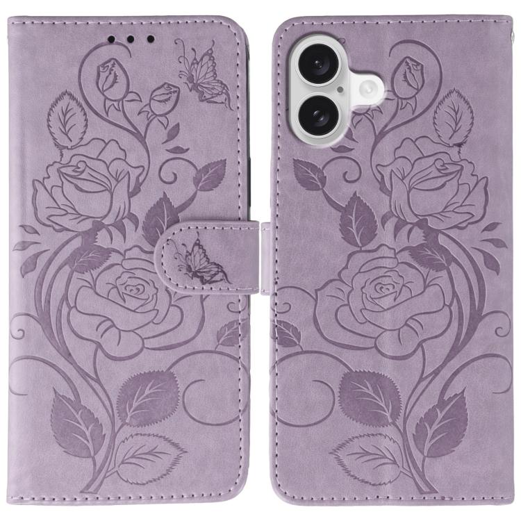 Purple rose butterfly iPhone 17 case