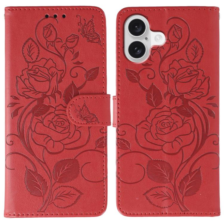 Red rose butterfly iPhone 17 case