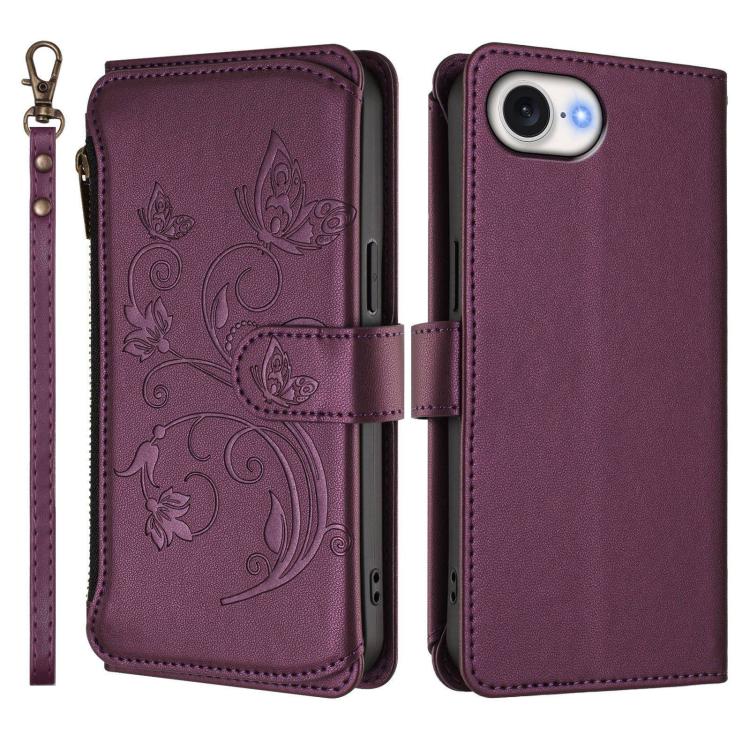 Butterfly flower iPhone wallet case product detail image