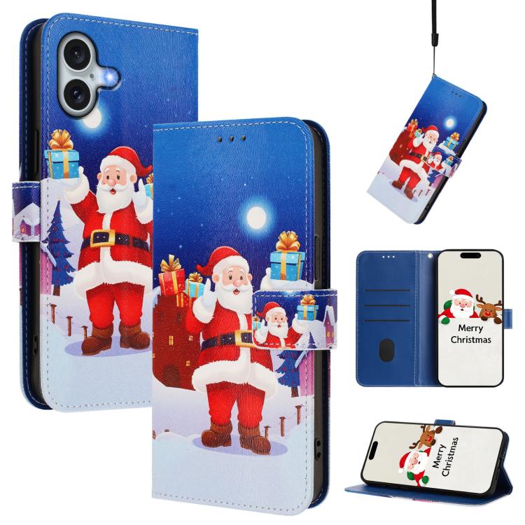 Christmas buckle iPhone wallet case Christmas Eve design for iPhone 17