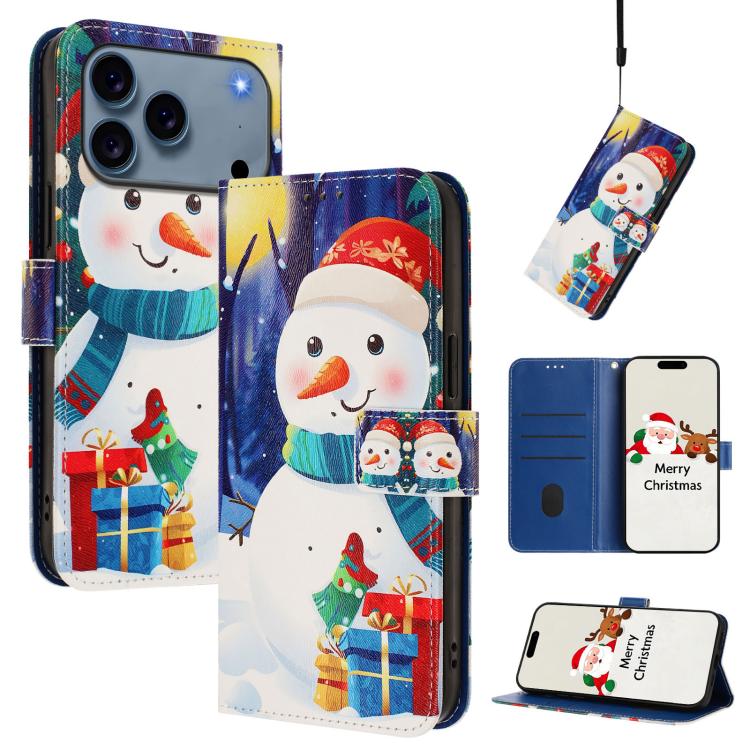 Mira Sales Christmas Buckle iPhone wallet case Gift Box Snowman design for iPhone 17 Pro