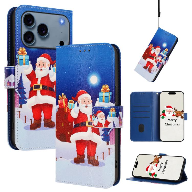 Christmas buckle iPhone wallet case Christmas Eve design for iPhone 17 Pro Max