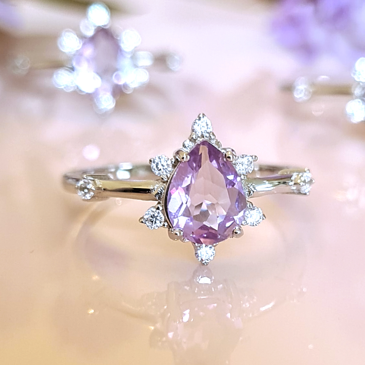 Estelle lavender amethyst ring in sterling silver product image