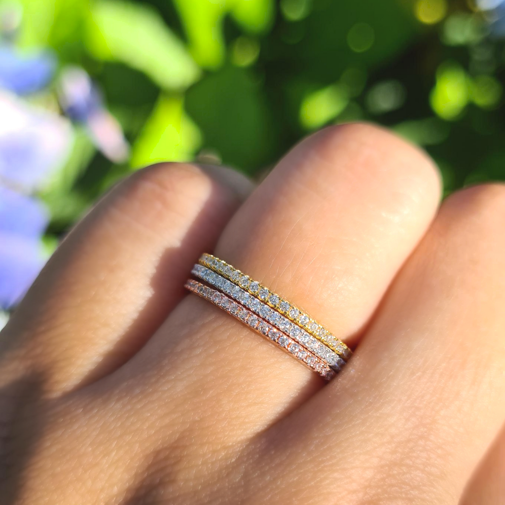 Essential eternity stacking ring set lifestyle image