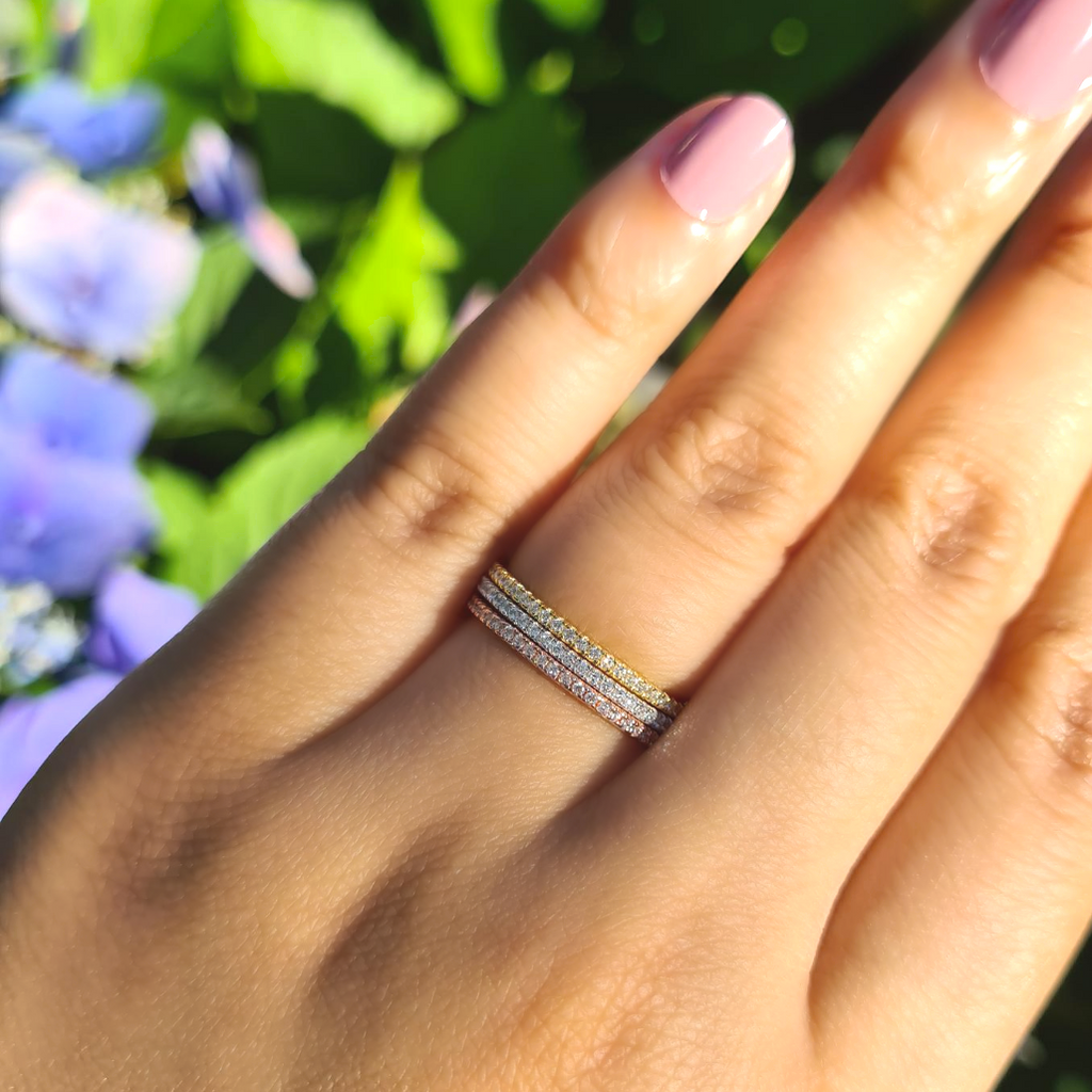 Essential eternity stacking ring set styled image