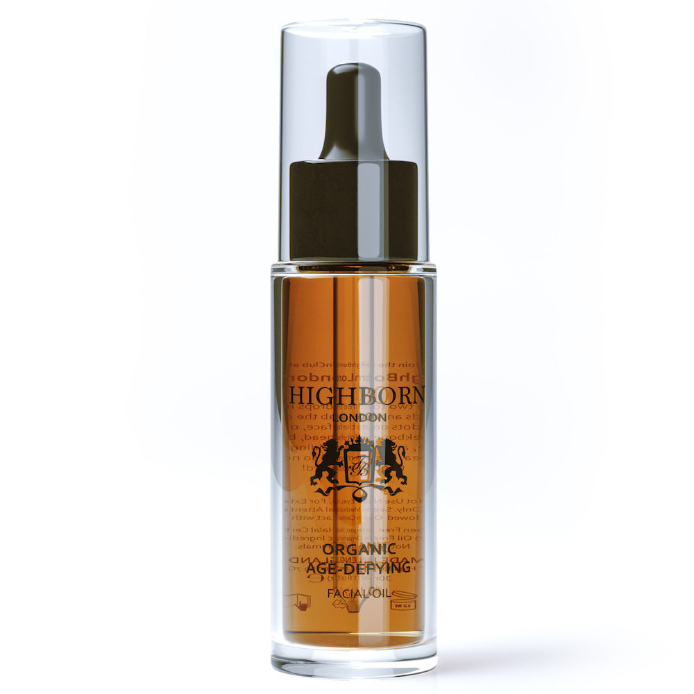 Highborn Organic Age-Defying Facial Oil 30ml on white background