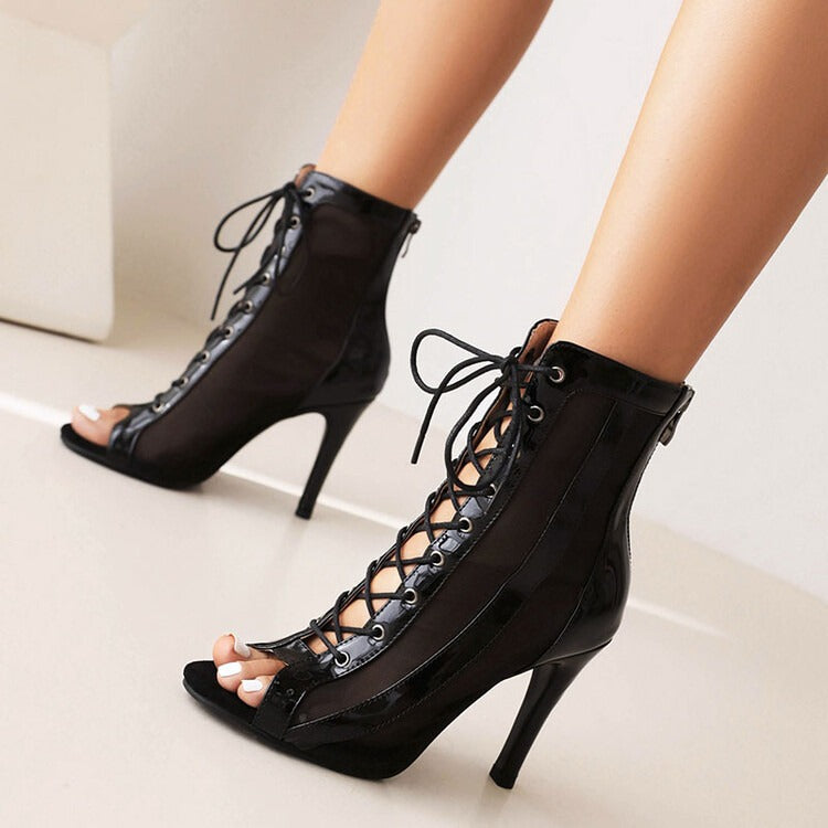 Kenike black patent dance high heel shoes sole detail