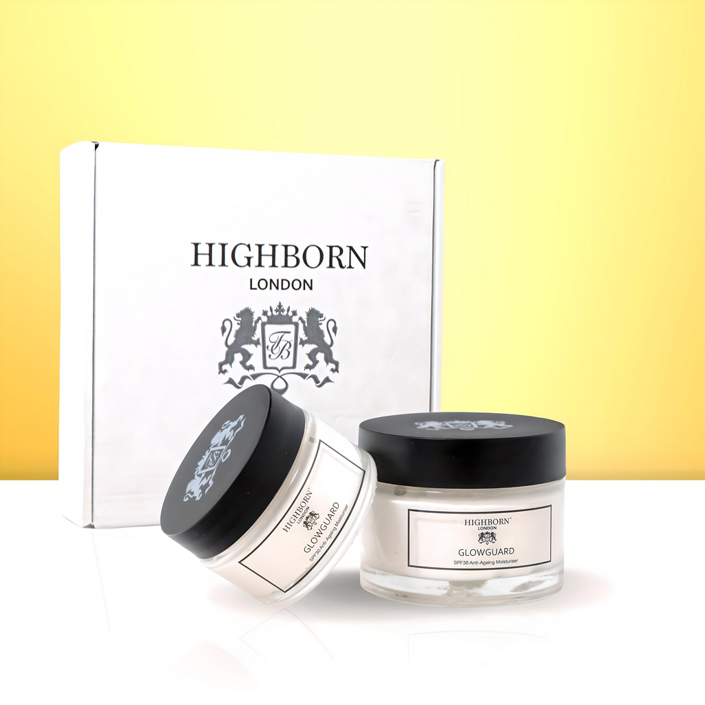 Highborn GLOWGUARD SPF30 face moisturiser with box