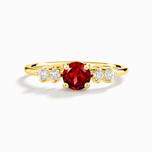 Vianne Jewellery garnet five-stone ring in 18k gold vermeil product image