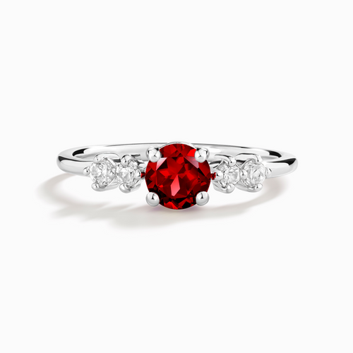 Vianne Jewellery garnet five-stone ring in sterling silver product image