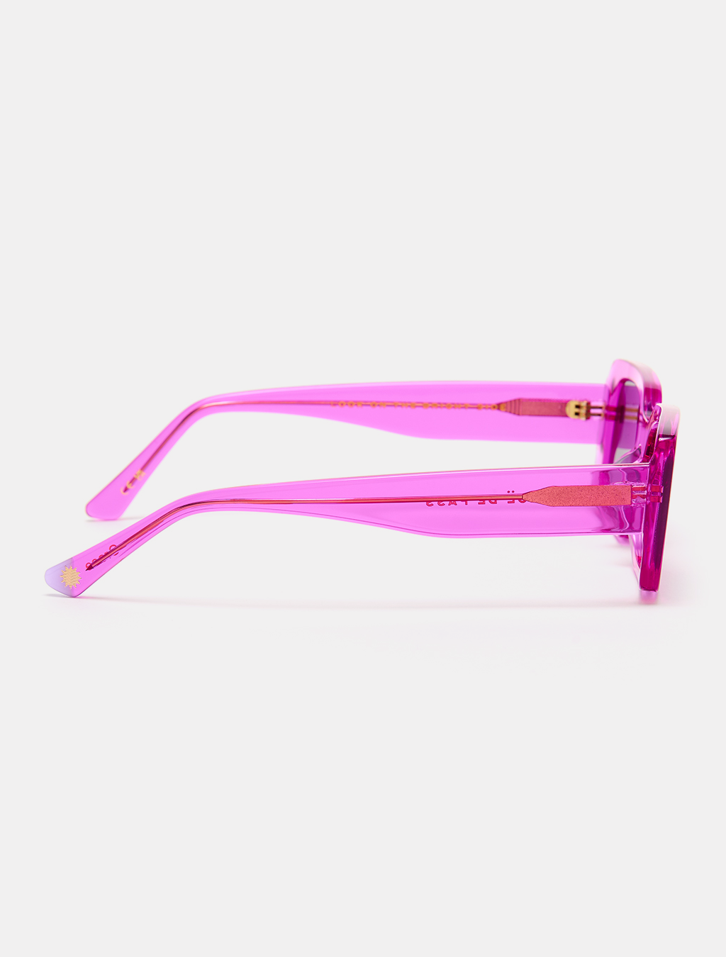 zoedepass Grace Fuchsia Pink rectangular sunglasses side product image