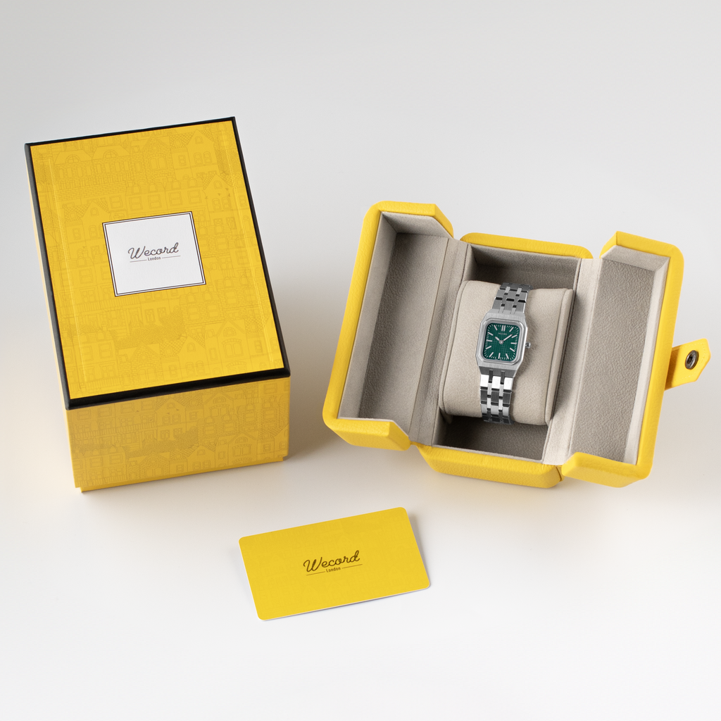 Wecord London Duke Small Diamond watch in Green
