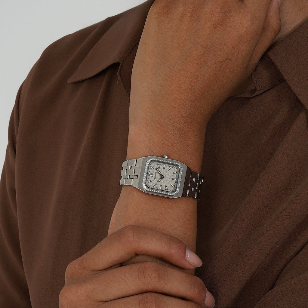 Wecord London Duke Small Diamond watch in Grey