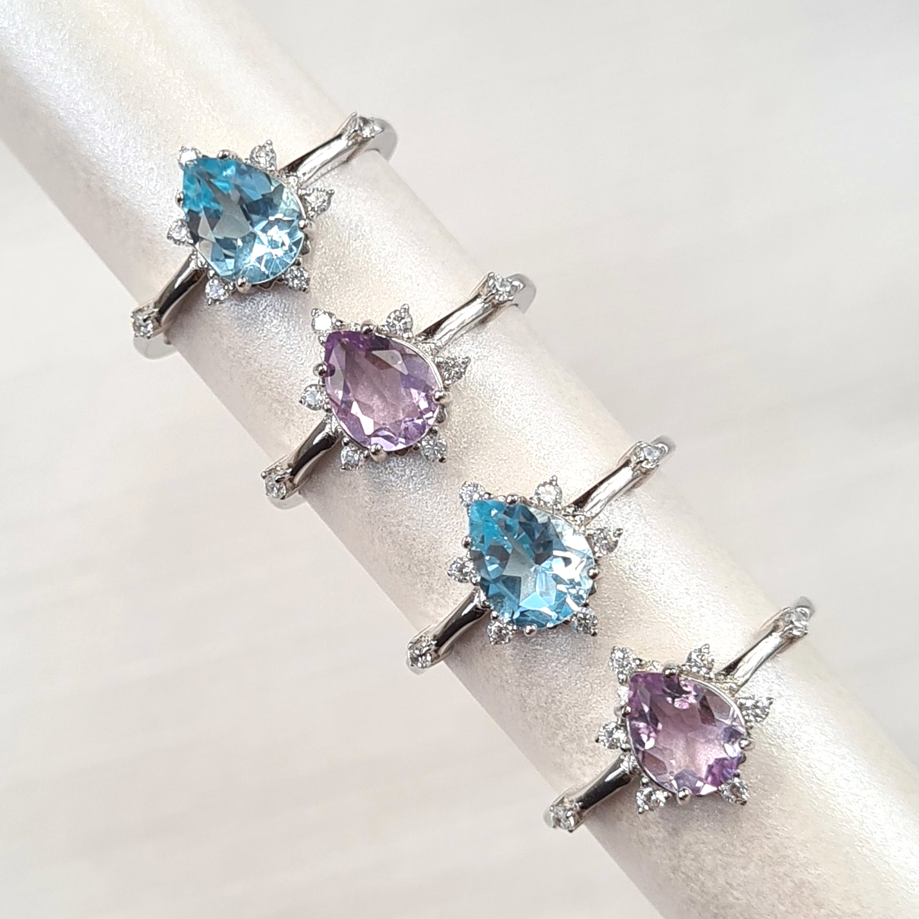 Estelle gemstone rings group image