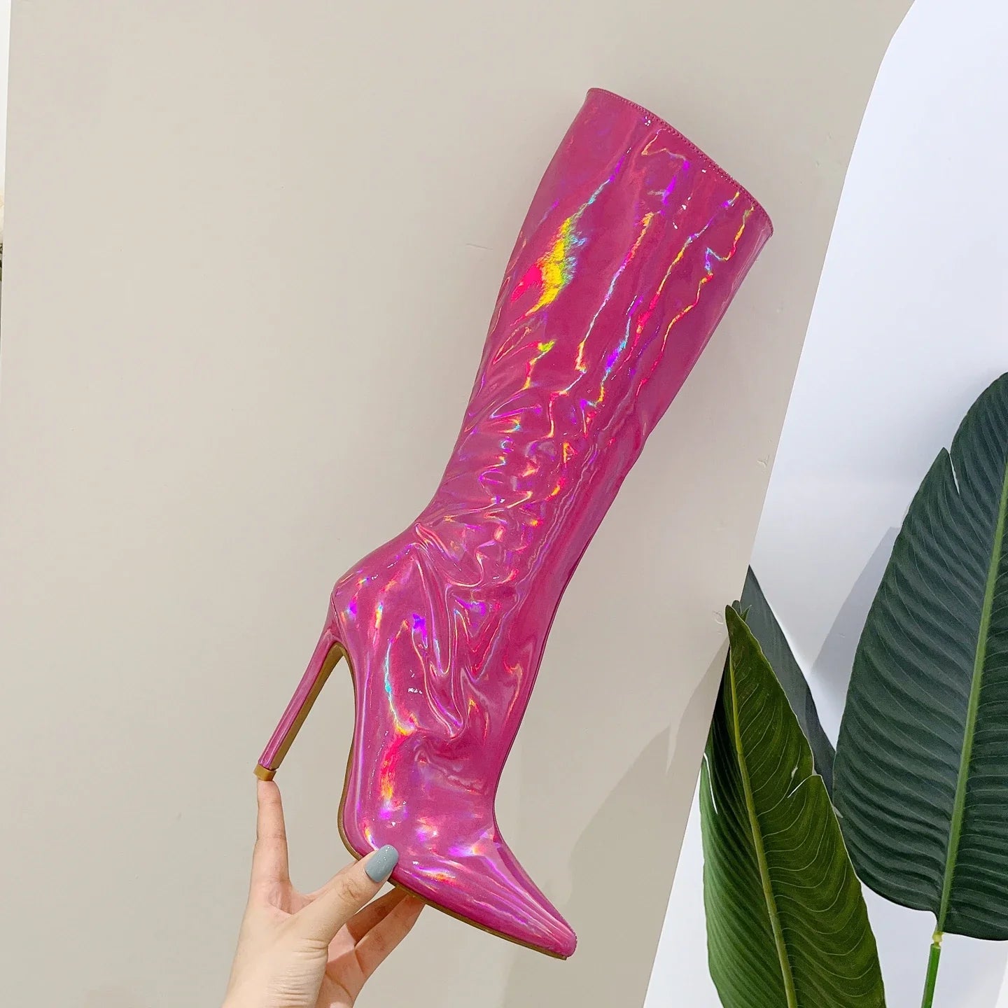 Kenike high-heeled pointed boots product detail image