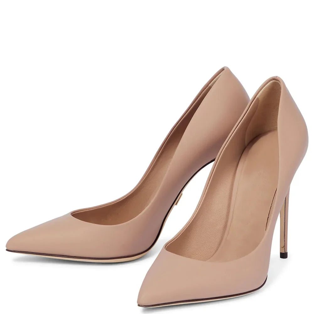 Kenike pointed toe office heels side profile