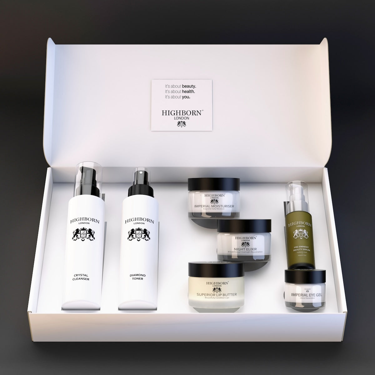 Highborn Seven Phase Collection luxury skincare set product image