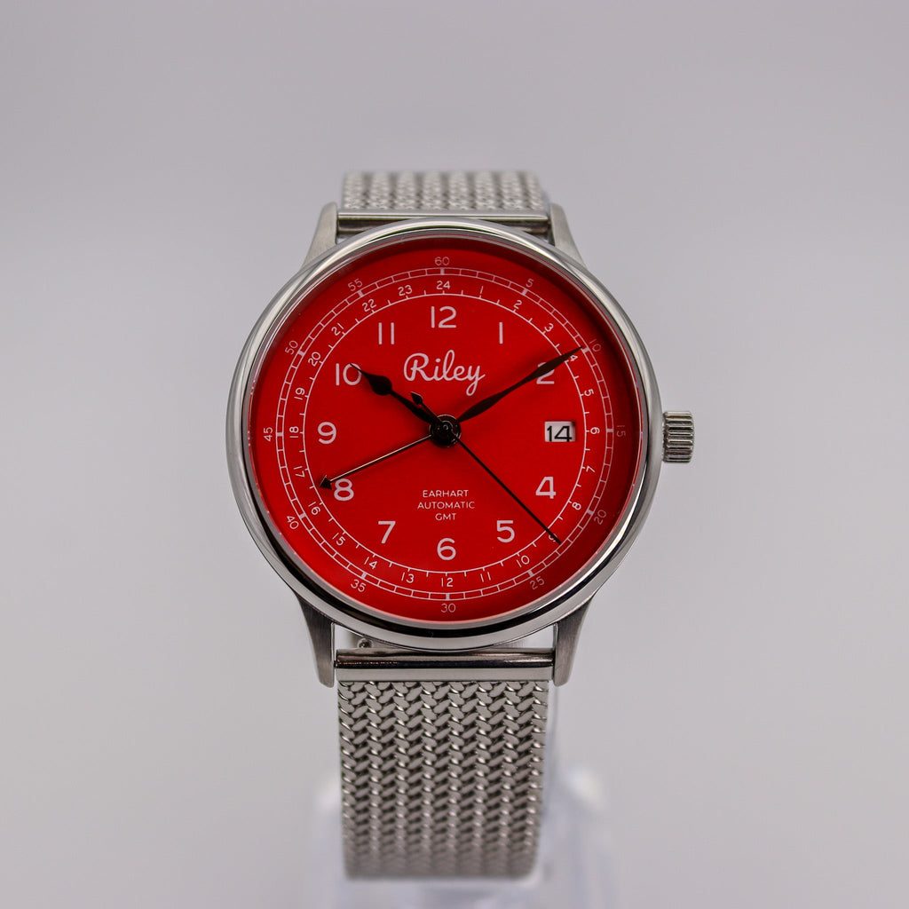 Riley Amelia Earhart AE01-GMT Vega Red steel mesh band image