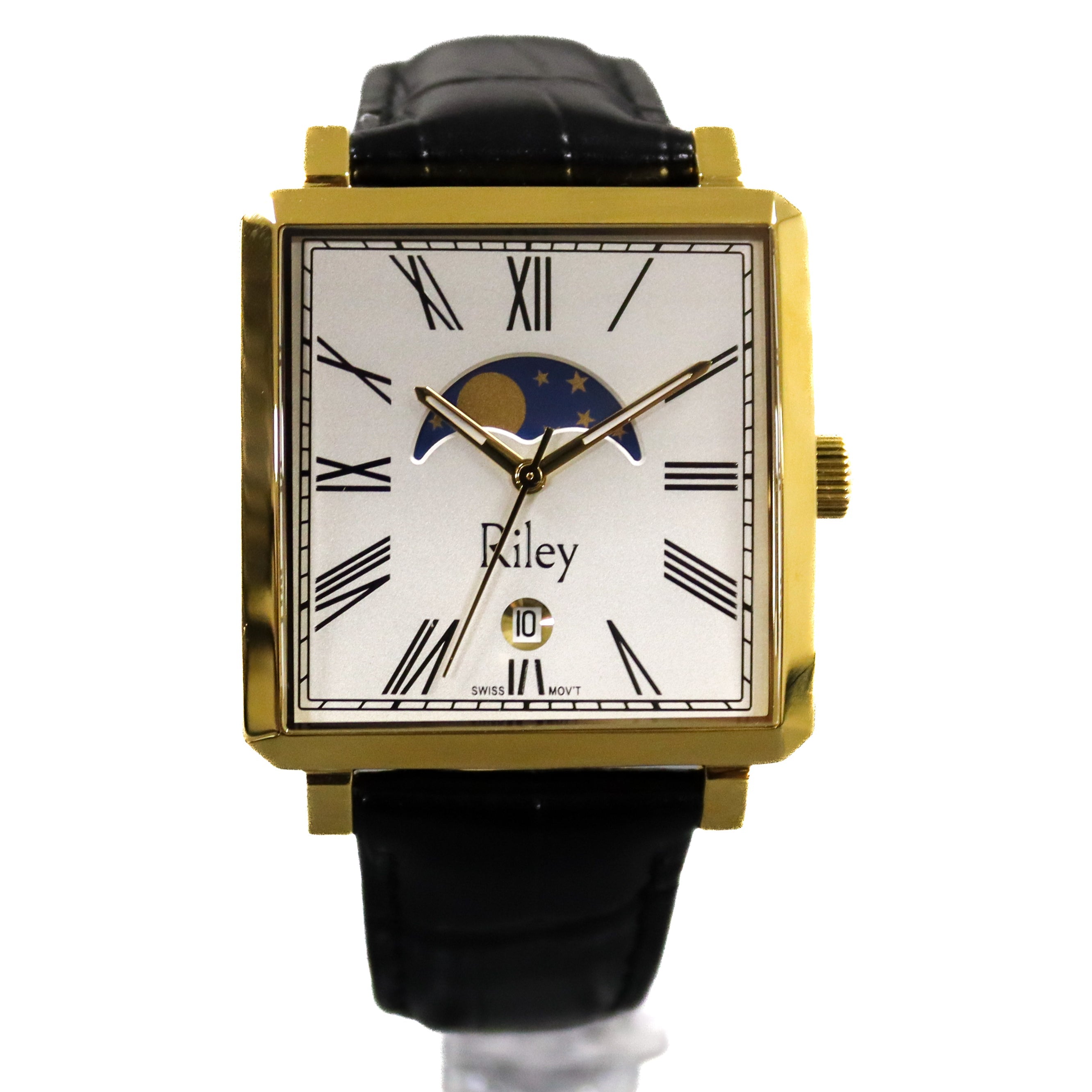 Riley Deco Moon moonphase watch product photo