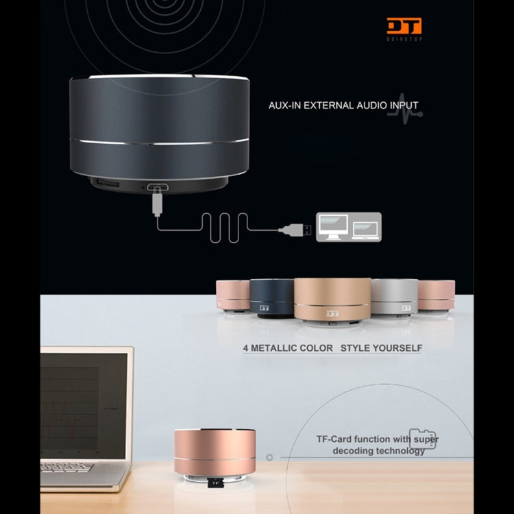 A10 mini Bluetooth speaker package and detail image