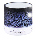 A9 mini Bluetooth speaker in black with LED light