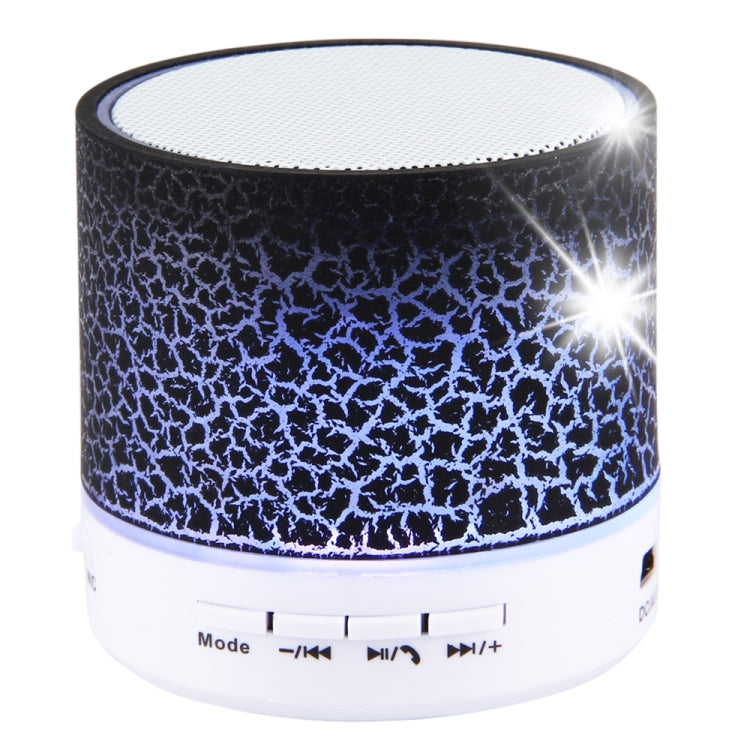 A9 mini Bluetooth speaker in black with LED light