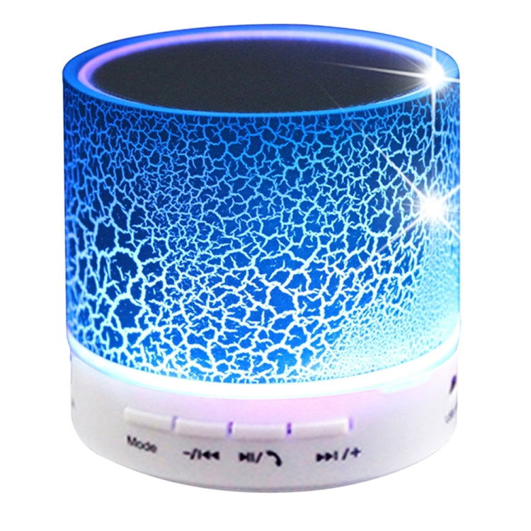 A9 mini Bluetooth speaker in blue with LED light