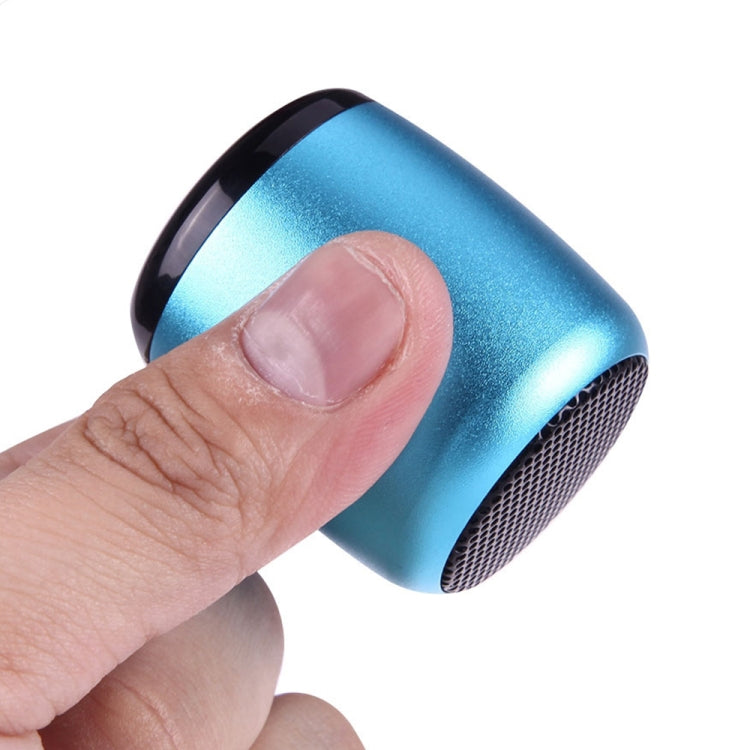 A1 mini Bluetooth speaker in blue with remote shutter function
