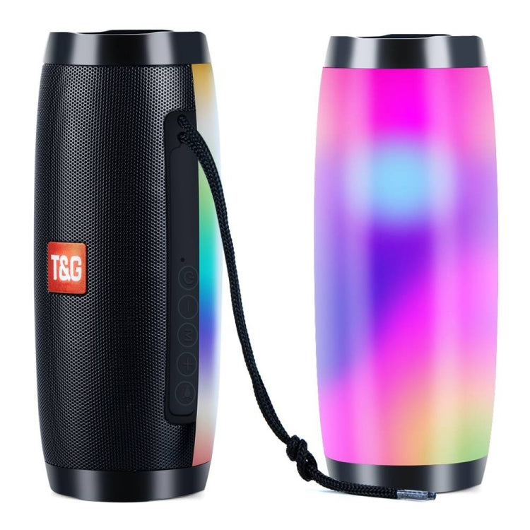 T&G TG157 portable Bluetooth speaker in black with colourful lights
