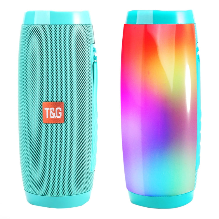 T&G TG157 portable Bluetooth speaker in green with colourful lights