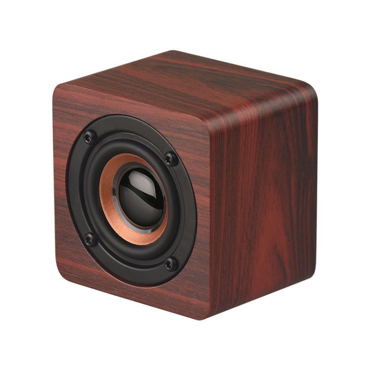 Q1 red wooden mini Bluetooth speaker product detail image