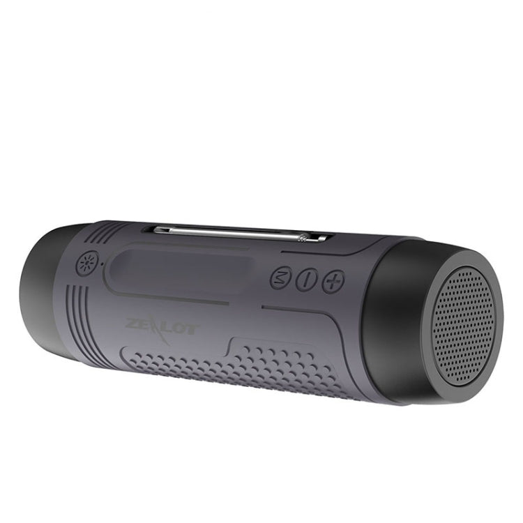 ZEALOT A2 Bluetooth speaker in grey with detachable shoulder strap