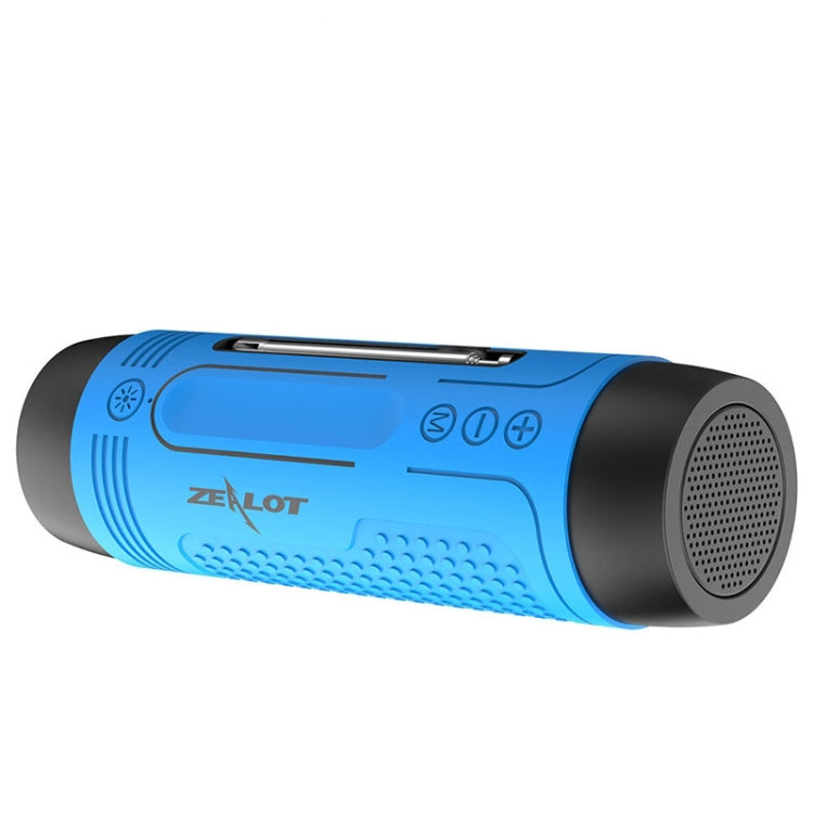 ZEALOT A2 Bluetooth speaker in blue with detachable shoulder strap