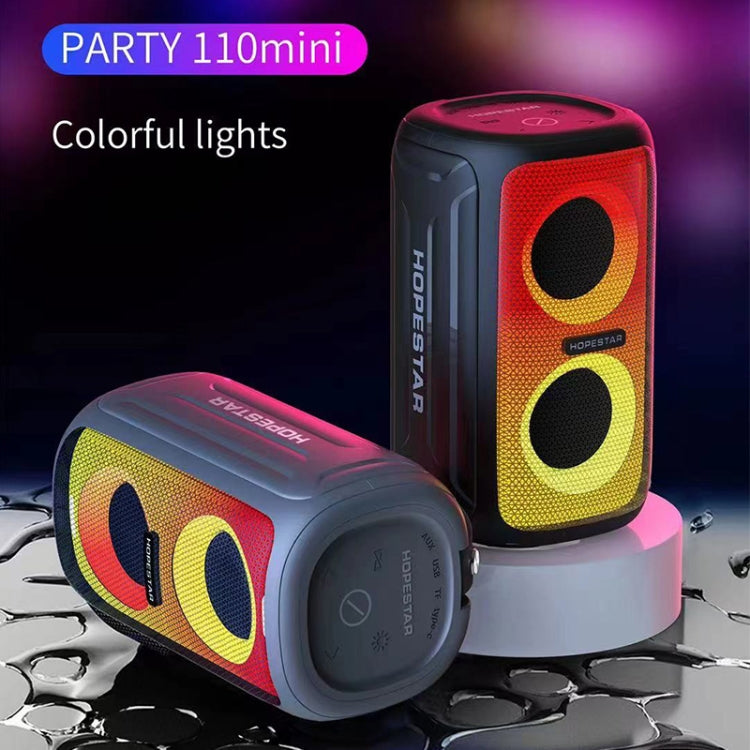 HOPESTAR Party 110 Mini speaker showing colourful light detail