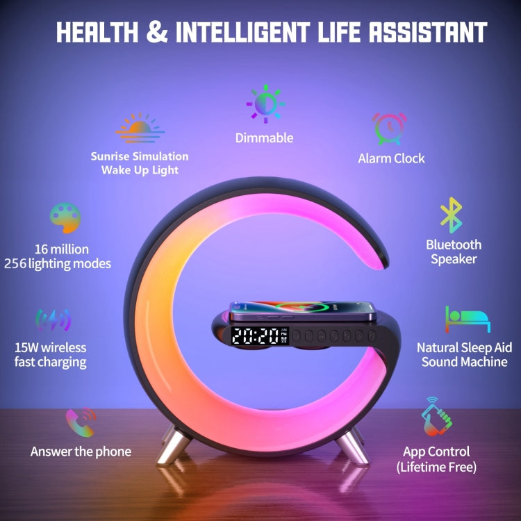 N69 Bluetooth speaker showing wireless charging function