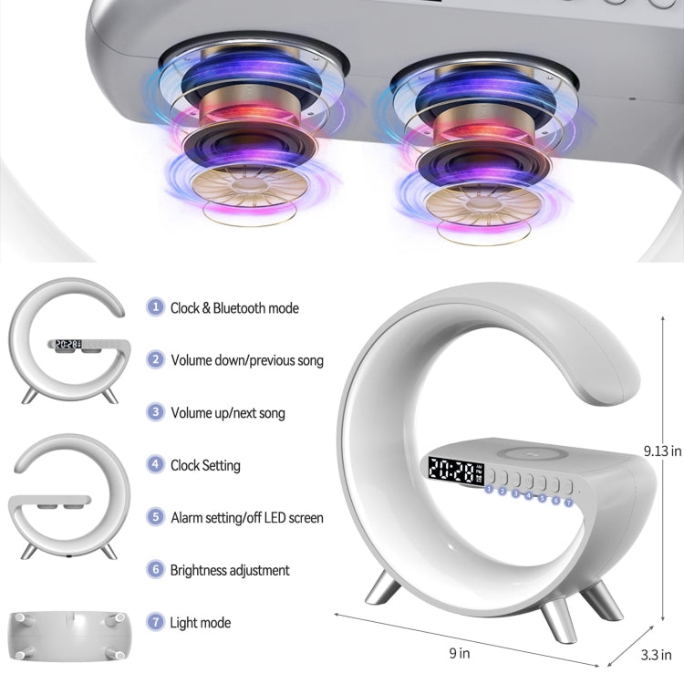 N69 smart speaker showing alarm clock and clock display