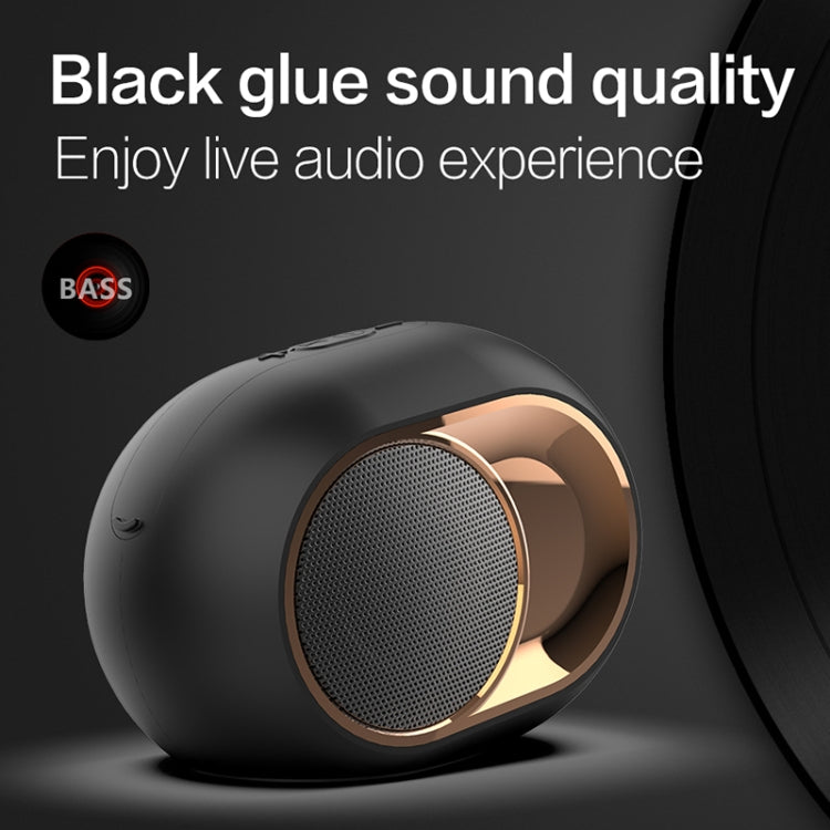 X6 portable Bluetooth speaker with USB charging cable and AUX cable