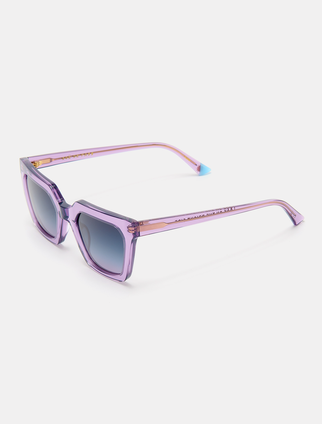 zoedepass Kate Amethyst square cat-eye sunglasses three-quarter product image