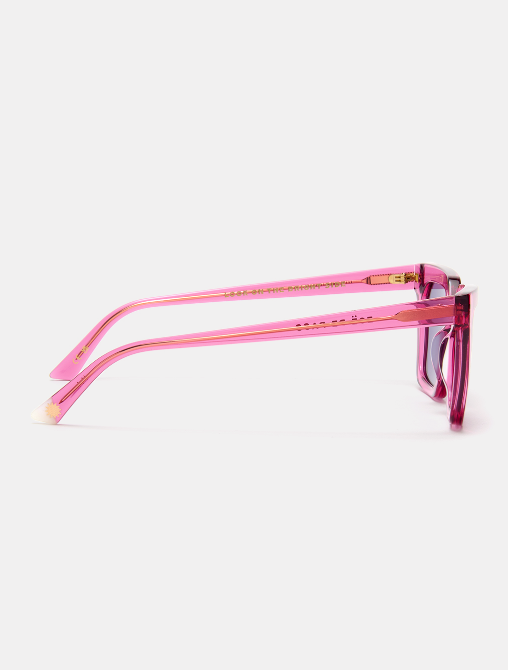 zoedepass Kate Raspberry square cat-eye sunglasses side product image