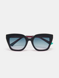 zoedepass Lauryn Black Pink cat-eye sunglasses front product image