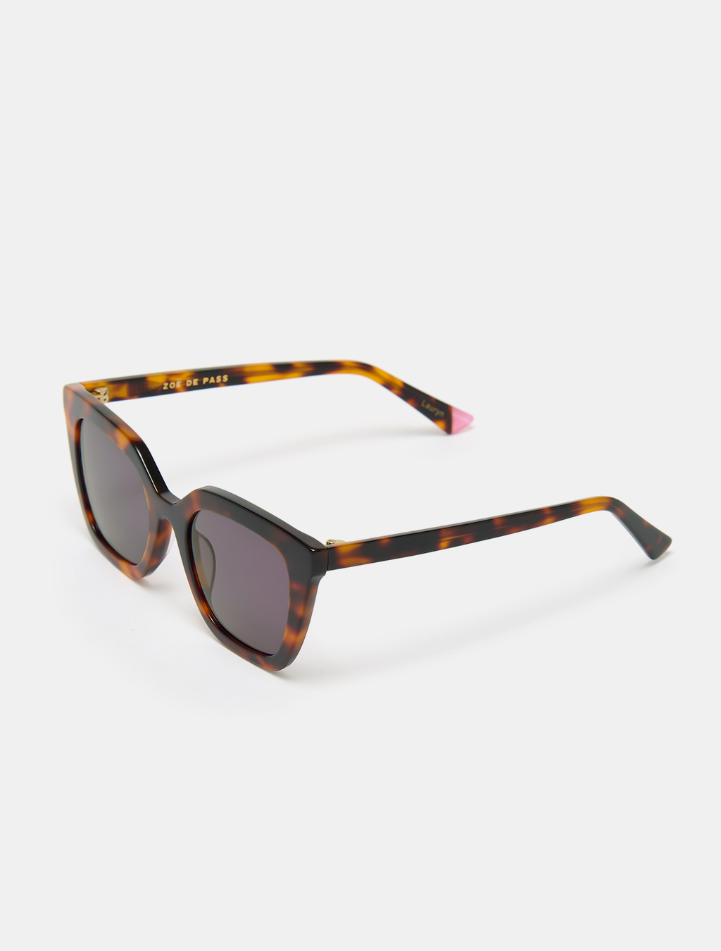 zoedepass Lauryn Tortoiseshell cat-eye sunglasses three-quarter product image